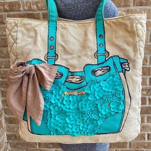 JUICY COUTURE large canvas tote DAYDREAMER EUC